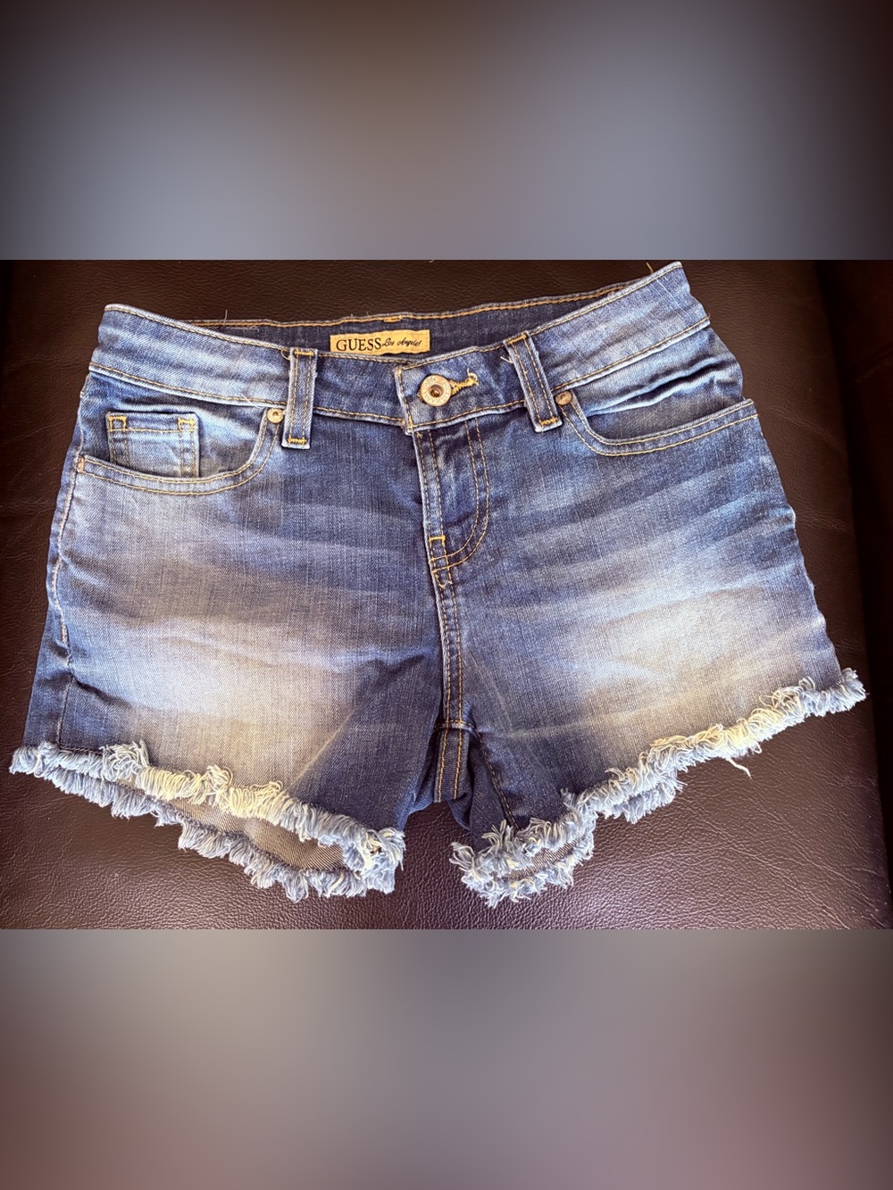 GUESS Blue Denim Jeans with Branded Button